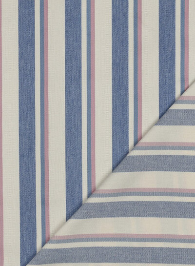 denim pink stripes - soft gabardine