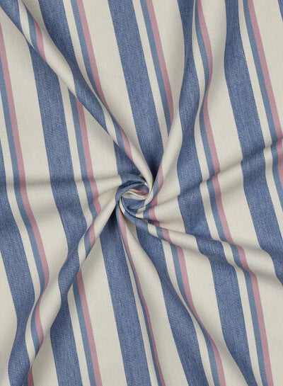 denim roze stripes - soepele gabardine