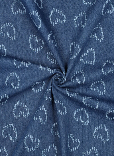 hearts - denim jacquard jeans
