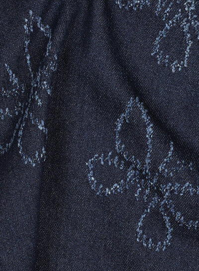 butterfly denim jacquard jeans