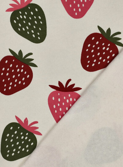 Poppy fabrics aardbeien - jogging
