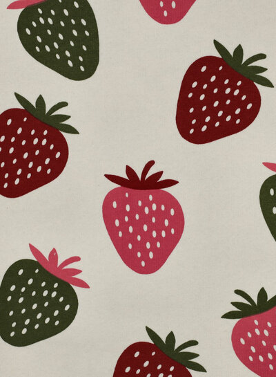 Poppy fabrics aardbeien - jogging