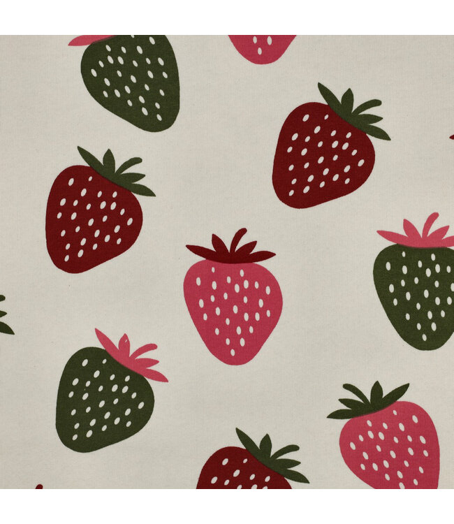 Poppy fabrics aardbeien - jogging