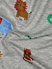 Poppy fabrics safari animals grijs melange tricot