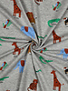 Poppy fabrics safari animals grijs melange tricot