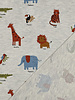 Poppy fabrics safari animals licht grijs  melange tricot