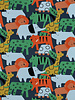 Poppy fabrics safari animals - french terry