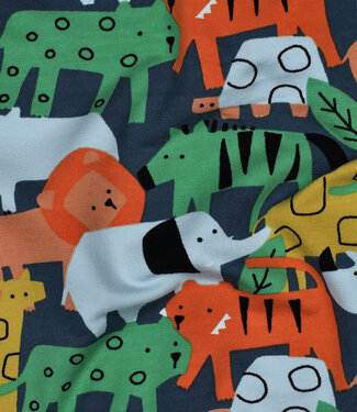 Poppy fabrics safari animals - French terry