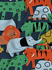 Poppy fabrics safari animals - french terry