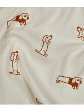 embroidery hondjes - tetra / double gauze