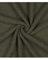 khaki - teddy boucle double face met fleece