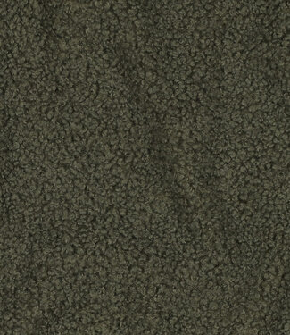 khaki - teddy boucle double face met fleece