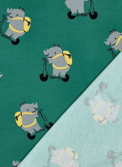 Poppy fabrics rhinos - soft sweater