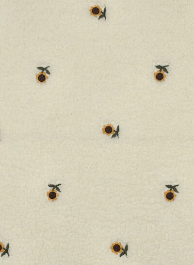 sunflower teddy embroidery flowers - beautiful sherpa