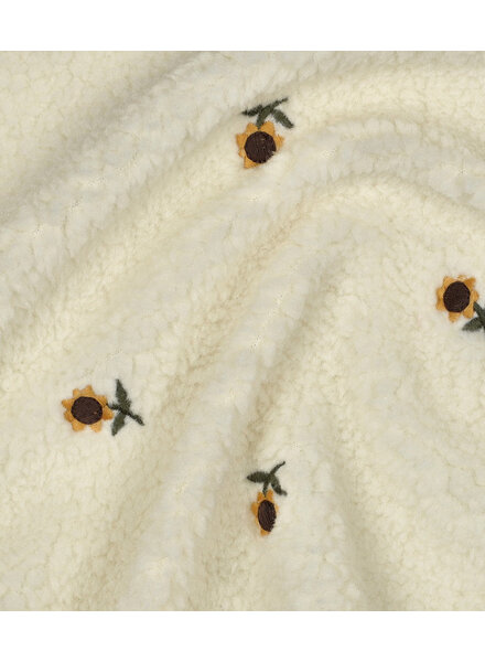 zonnebloem teddy embroidery flowers - prachtige sherpa