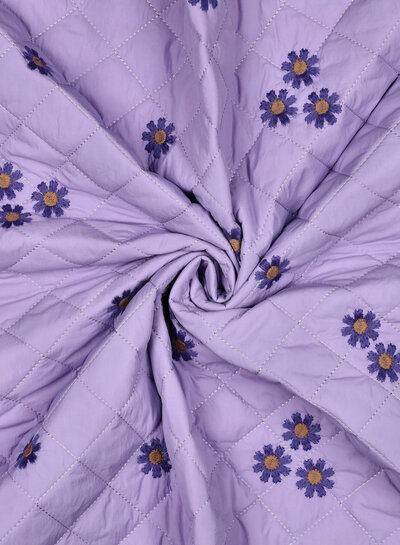 purple stepper with beautiful embroidery - quilted fabric