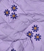 lila stepper met prachtige broderie - gematelasseerde stof