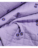 lila stepper met prachtige broderie - gematelasseerde stof