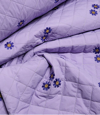 purple stepper with beautiful embroidery - quilted fabric