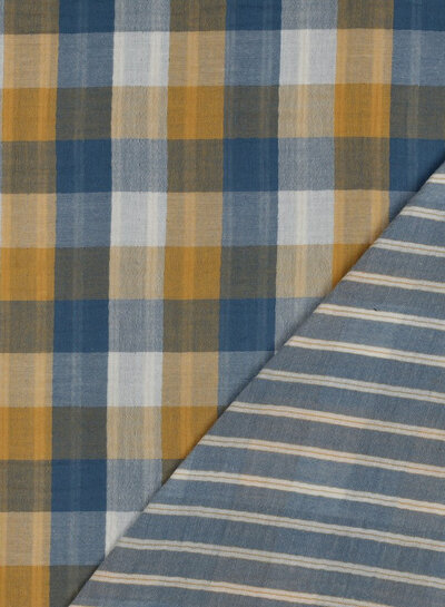 checks & stripes - double face - tetra / double gauze