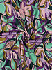 Poppy fabrics mint and pink flowers - cotton viscose