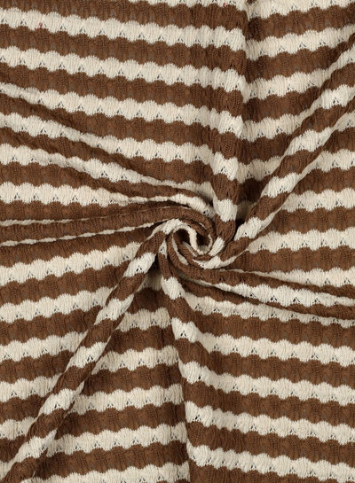 summer knit - camel - stripes