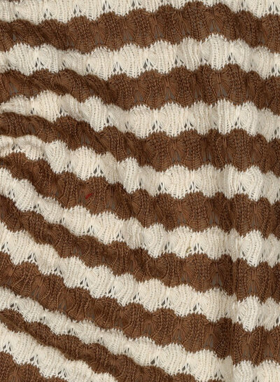 summer knit - camel - stripes