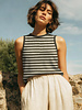 summer knit - khaki stripes