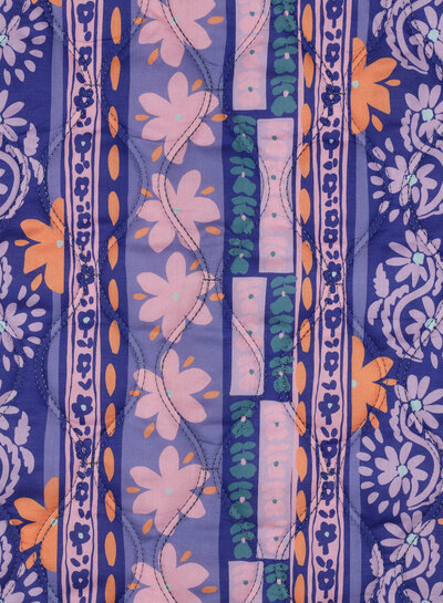 purple print - quilted cotton - stepper