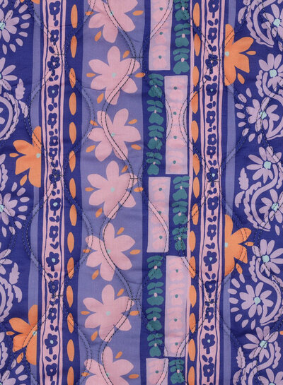 purple print - quilted cotton - stepper