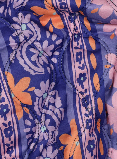 paarse print - gematelasseerde katoen - stepper