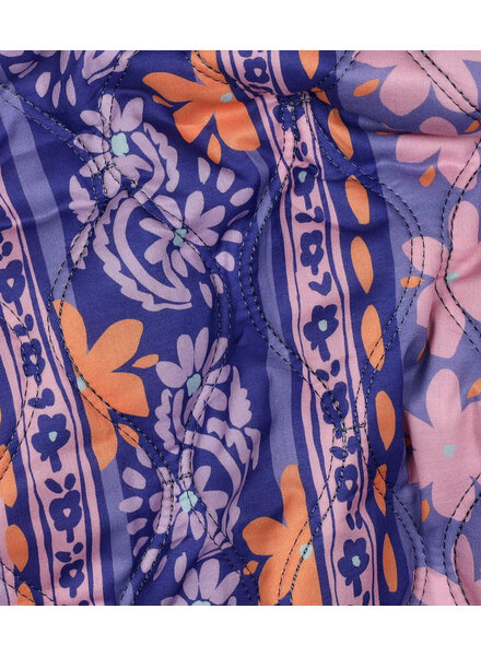 purple print - quilted cotton - stepper