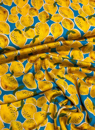 lemons - satin viscose