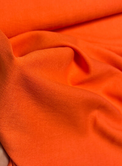 A la Ville coral - beautiful woven linen-look rayon