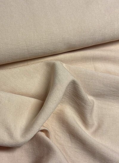 A la Ville zandkleurig - prachtig geweven linnenlook rayon