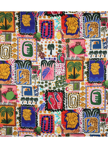 summer patchwork - satijn katoen