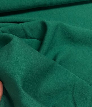 A la Ville emerald groen - prachtig geweven linnenlook rayon