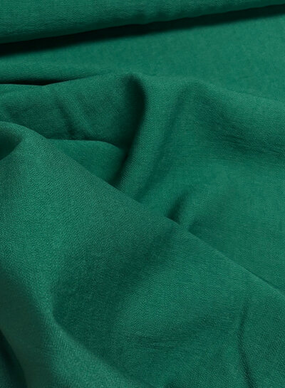 A la Ville emerald green - beautiful woven linen-look rayon