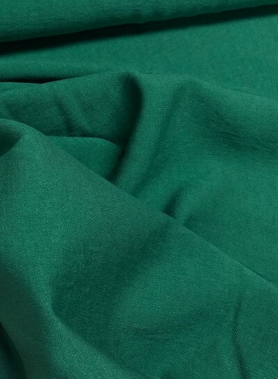 A la Ville emerald groen - prachtig geweven linnenlook rayon
