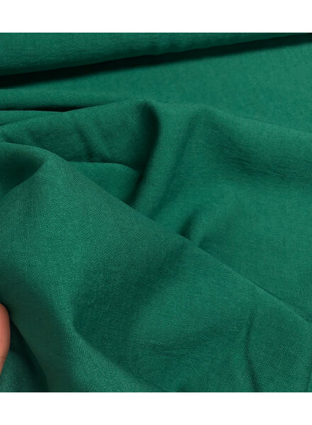 A la Ville emerald green - beautiful woven linen-look rayon