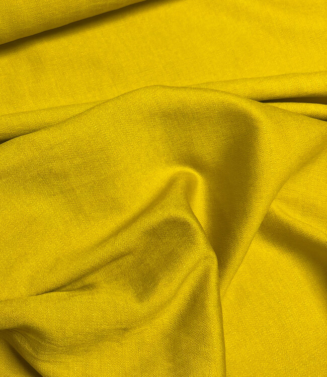 A la Ville mosterd - prachtig geweven linnenlook rayon