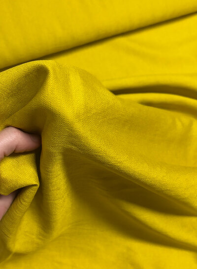 A la Ville mustard - beautiful woven linen-look rayon