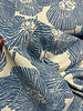 A la Ville blauw bloemen - zachte geweven jacquard - Knipmode