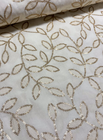 A la Ville off-white bronze embroidered sequins - cotton