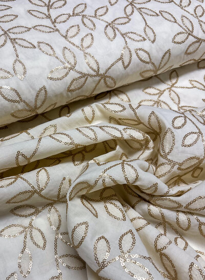 A la Ville off-white bronze embroidered sequins - cotton