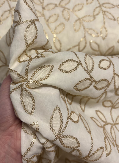 A la Ville off-white bronze embroidered sequins - cotton