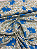 spring blossom blue - viscose poplin