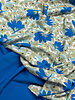 spring blossom blue - viscose poplin