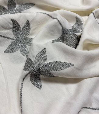 A la Ville zilver lurex broderie - rayon viscose