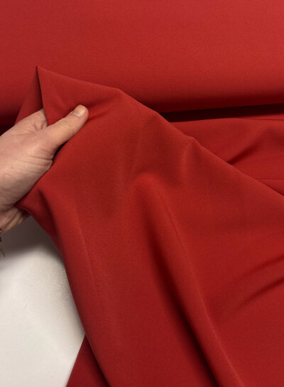 A la Ville dark red - stylish woven fabric - wrinkle-free - high quality (Italy)